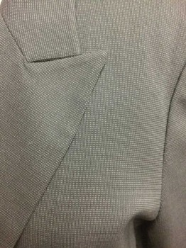 Womens, Blazer, THEORY, Navy Blue, Lt Gray, Wool, Nylon, Speckled, 12, Navy with Lt Gray Weave, 2 Buttons,  Peak Lapel, 2 Pockets,