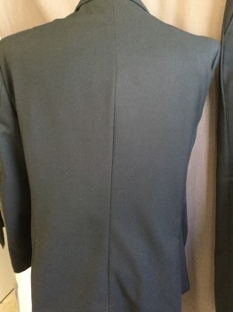 GIORGIO FIORELLI, Navy Blue, Polyester, Viscose, Solid, Diagonal Teal Blue Lining, Notched Lapel, Single Breasted, 2 Button Front, Long Sleeves, 3 Pockets with Matching Pants