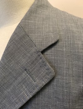 SIAM COSTUMES , Gray, Charcoal Gray, Wool, Check - Micro , Single Breasted, Notched Lapel, Hand Picked Stitching on Lapel, 4 Buttons, 3 Pockets, Made To Order