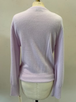 Womens, Pullover Sweater, EQUIPMENT, Lavender Purple, Cashmere, Solid, S, Long Sleeves, Crew Neck,