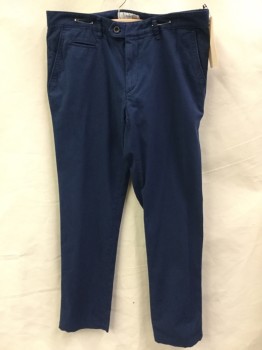 Mens, Casual Pants, BRAX, Navy Blue, Cotton, Solid, 32, 34, Navy, Flat Front, Zip Front, 5 Pockets