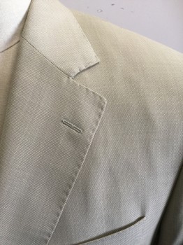 RUGGIERO, Tan Brown, Wool, Solid, Single Breasted, Notched Lapel, Hand Picked Collar/Lapel, 3 Pockets, 2 Buttons