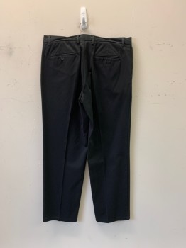 Mens, Casual Pants, DOCKERS, Black, Cotton, Solid, 36/31, F.F, 4 Pockets, Zip Fly