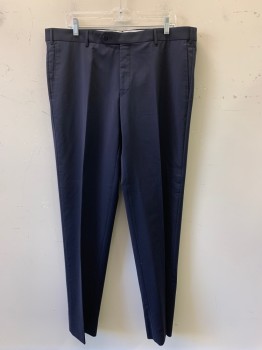 Mens, Suit, Pants, BANANA REPUBLIC, Navy Blue, Wool, Solid, 38/34, F.F, Side Seam, Pockets, Zip Front, Belt Loops