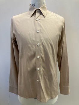 ST. PIEL, Beige, Silk, Solid, C.A., B.F., L/S,