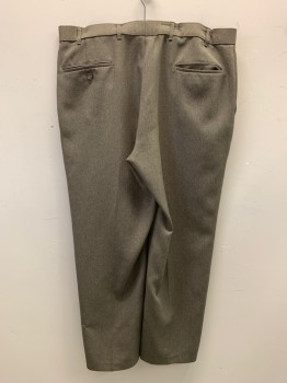 Mens, Pants, LEVI'S, Brown, Polyester, 38/30, Slant Pockets, Zip Front, Flat Front