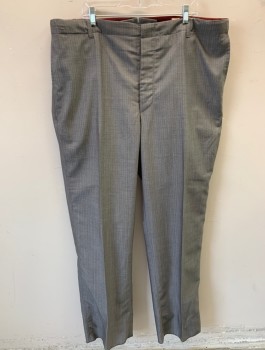 SIAM COSTUMES , Gray, Lavender Purple, Wool, Stripes - Pin, F.F, Bttn Fly, Adjustable Straps with Buckles at Side Waist, 5 Pockets Including 1 Watch Pocket, Belt Loops, Suspender Buttons at Inside Waist, Made To Order