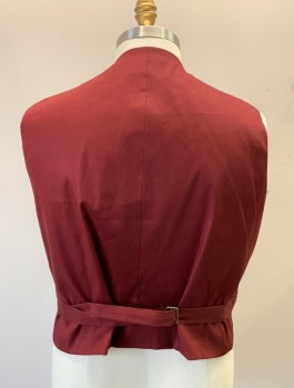 SIAM COSTUMES , Gray, Lavender Purple, Wool, Stripes - Pin, Single Breasted, 4 Buttons, 4 Welt Pockets, V-neck, Maroon Solid Back with Attached Belt, Made To Order