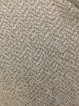 Mens, Pullover Sweater, JOSEPH & LYMAN, Gray, Dk Gray, Cashmere, Herringbone, M, V-neck, Long Sleeves, Nice and Thick