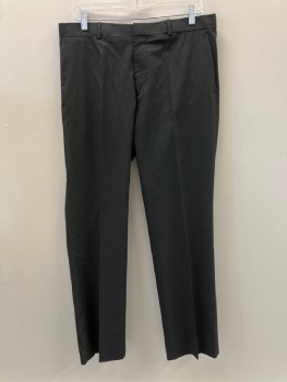 Mens, Suit, Pants, THEORY, Black, White, Cotton, Polyester, Stripes - Pin, Stripes - Vertical , 34/32, F.F, Zip Fly, 2 Front Slant Pckts, 2 Back Pckts with 1 Btn, MULTIPLES