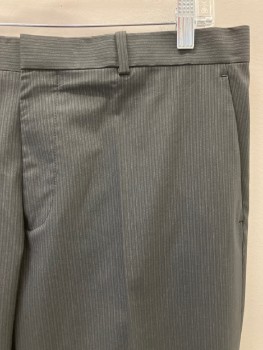 Mens, Suit, Pants, THEORY, Black, White, Cotton, Polyester, Stripes - Pin, Stripes - Vertical , 34/32, F.F, Zip Fly, 2 Front Slant Pckts, 2 Back Pckts with 1 Btn, MULTIPLES