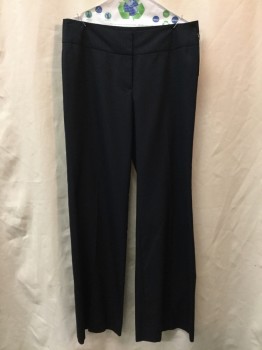 Womens, Slacks, CLASSIQUES ENTIER, Navy Blue, Polyester, Viscose, Heathered, 10, Heather Navy,