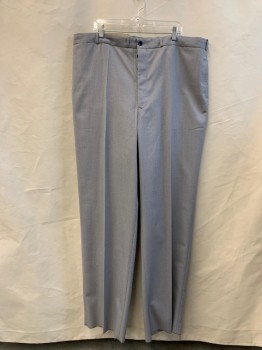 SIAM COSTUMES, Warm Gray, Lt Brown, Wool, Check - Micro , Heathered, Flat Front, 4 Pockets + Watch Pocket, Button Fly, Belt Loops, Suspender Buttons