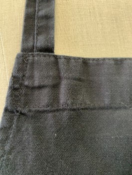 N/L, Black, Cotton, Solid, 2 Patch Pockets/Compartments at Hips, Self Ties at Waist