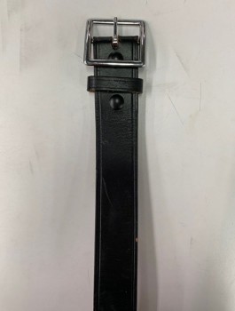 LAWPRO, Black, Leather, Solid, Silver Buckle, Worn at End