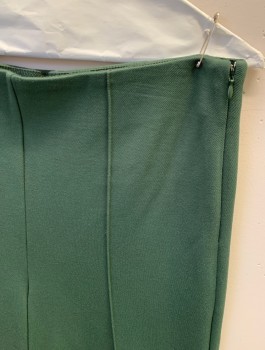 Womens, Pants, ANN TAYLOR, Dk Green, Viscose, Nylon, Solid, M, Side Zipper, Invisible Zipper, Heavy Weight, Stitched Creases, 2 Pockets