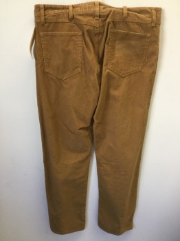 Mens, Casual Pants, LL BEAN, Tan Brown, Cotton, 36/34, Jeans Style, Corduroy,