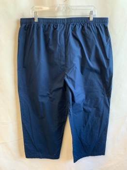 Unisex, Scrub, Pants Unisex, N/L, Navy Blue, Polyester, Cotton, Solid, XL, Elastic/Drawstring Waistband, No Pockets, Button Fly