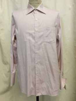 VENICE CUSTOM, Dusty Rose Pink, Cotton, Solid, Dusty Rose, Button Front, Collar Attached, Long Sleeves, 1 Pocket,