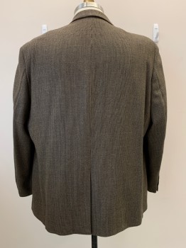 Mens, Sportcoat/Blazer, BRITCHES, Brown, Black, Wool, 2 Color Weave, 52R, L/S, 2 Buttons, Single Breasted, Notched Lapel, 3 Pockets