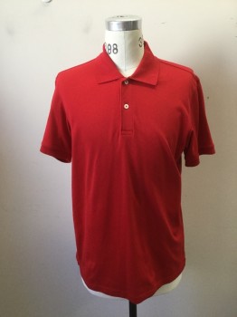 UNIQLO, Red, Polyester, Solid, Knit, 2 Buttons, Doubles,