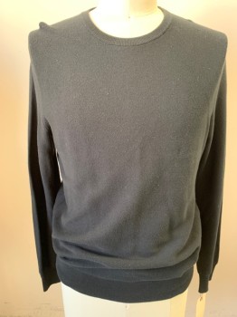 JCREW, Faded Black, Cotton, Solid, Long Sleeves, Crew Neck, Pullover,