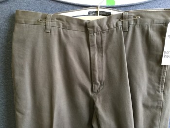 Mens, Casual Pants, BANANA REPUBLIC, Brown, Cotton, Solid, 31, 33, Flat Front, 4 Pockets,