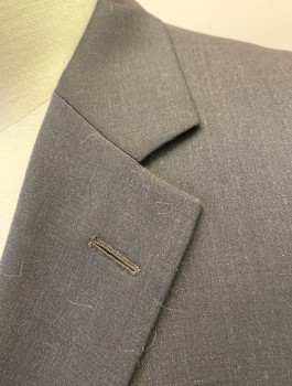 ESTRATO, Espresso Brown, Wool, Solid, Single Breasted, Notched Lapel, 2 Buttons, 3 Pockets