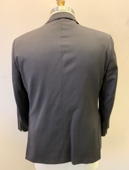 ESTRATO, Espresso Brown, Wool, Solid, Single Breasted, Notched Lapel, 2 Buttons, 3 Pockets