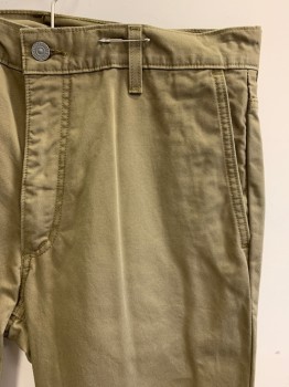 Mens, Casual Pants, LEVI'S, Dk Khaki Brn, Cotton, Solid, 36/30, Dark Khaki Cotton, 4 Pockets, Zip Fly, Belt Loops