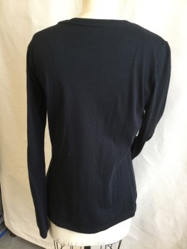 BELLA, Black, Cotton, Solid, (MULTIPLE)  Round Neck,  Long Sleeves,