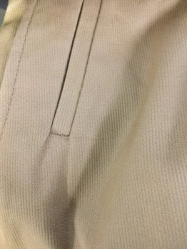 WALLEN BROTHERS, Tan Brown, Cotton, Spandex, Solid, Flat Front, Zip Front, Little Stretch, Micro Ribbed Texture, Unusual Vertical Watch Pocket,