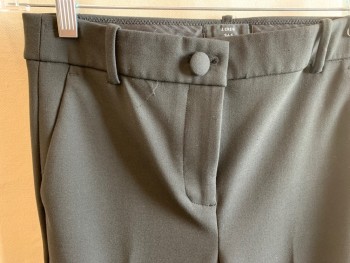 Womens, Suit, Pants, J. CREW, Black, Polyester, Viscose, Solid, 30/26, Stretch Pant, Zip Fly, Fabric Covered Button, 4 Faux Pockets
