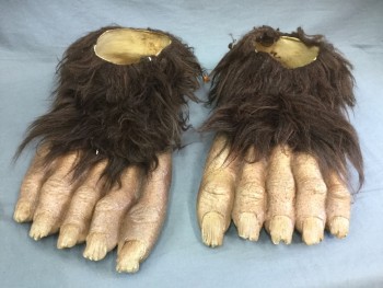 MTO, Dk Brown, Lt Beige, Polyester, BIGFOOT  Feet, Rubber Toes and Fur Tops