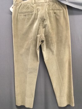 Mens, Casual Pants, LINEA NATURAL, Camel Brown, Cotton, Solid, 33/32, Wide Wale Corduroy, Flat Front,