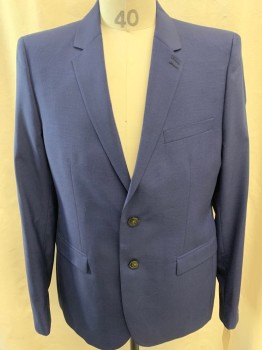 THE KOOPLES, Dk Blue, Navy Blue, Wool, Check , Micro Check, 2 Buttons,  Notched Lapel, 3 Pockets,