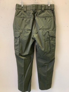511 Tactical, Dk Olive Grn, Polyester, Cotton, Solid, Tactical Pants, Zip Fly, Belt Loops, 5 + Pockets (including 2 Cargo Pockets & 4 Back Welt Pockets)