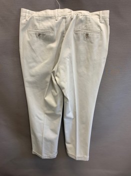Mens, Casual Pants, DOCKERS, Beige, Cotton, 36/29, Side Pockets, Zip Front, Pleated Front, 2 Welt Pockets, Cuffed