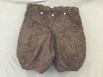 MTO, Dk Brown, Faux Fur, Foam, Solid, EAGLE:  Pull on Shorts, Faux Fur, Foam Padding, Snaps to Attach to Top