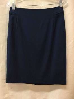 Womens, Suit, Skirt, MANGO, Dk Blue, Synthetic, Solid, 8, Navy