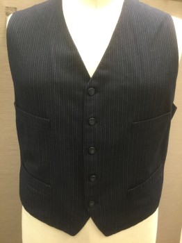 MTO, Navy Blue, Gray, Dk Gray, Wool, Stripes, Button Front, 4 Pockets,
