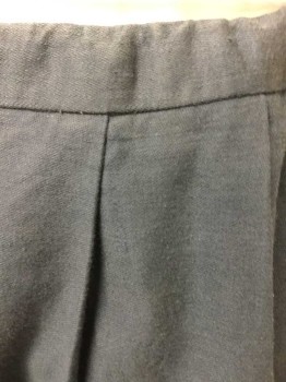 N/L, Gray, Cotton, Solid, Twill, Drawstring Waist, Pleated Waist, Floor Length Hem, Made To Order, **Slightly Faded/Dusty Throughout,