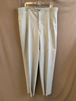 SIAM COSTUMES, Lt Blue, Wool, Heathered, Flat Front, Button Fly, 4 Pockets, + Watch Pockets, Belt Loops, Suspender Buttons,