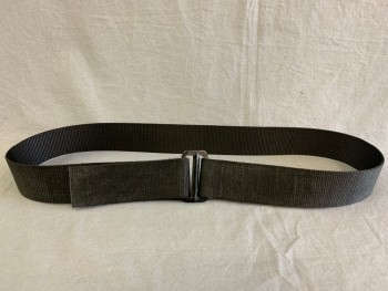 NO LABEL, Black, Nylon, Solid, Tactical Belt, with Black Buckle
