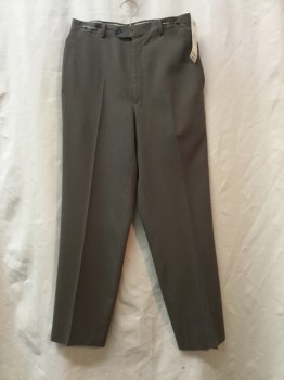 Mens, Slacks, LUCIANO CARRELI, Taupe, Synthetic, Solid, 30/31, Taupe