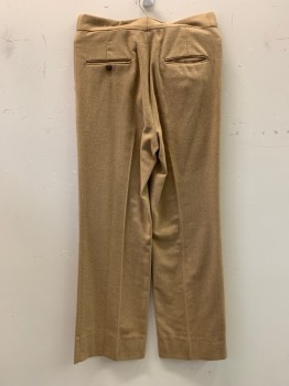 Mens, Pants, NL, Camel Brown, Wool, 28/32, Side Pockets, Front, Flat Front