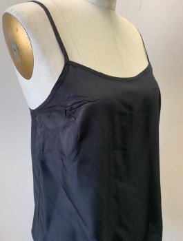 ELIZABETH AND JAMES, Black, Polyester, Solid, Adjustable Spaghetti Straps, Goes to Matching Blouse (CF013091)