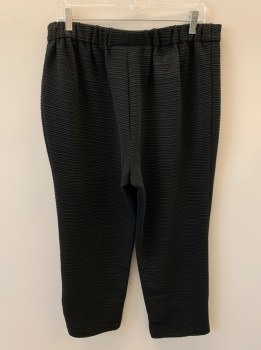 Mens, Sci-Fi/Fantasy Pants, NL, Black, Synthetic, Solid, Textured Fabric, 34/26, Zip Fly, Elastic Waistband