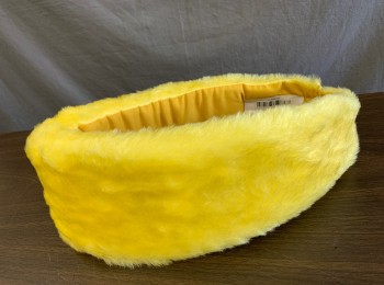 Unisex, Piece 4, N/L MTO, Yellow, Polyester, Foam, Collar/Neck Piece for Alligator/Crocodile Costume, Yellow Plush, Velcro Closure