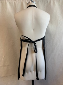 DAYSTAR, Black, Poly/Cotton, Solid, Full Apron, 2 Pockets, Adjustable Neck, Self Tie
